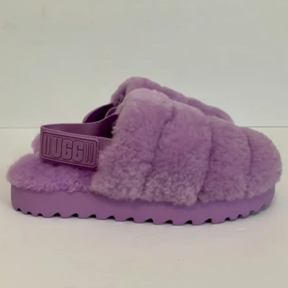 UGG Super Fluff Fur Slip-On Slingback Slipper Shoes